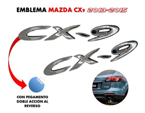Emblema Para Cajuela Compatible Con Mazda Cx-9 13-15 Foto 2