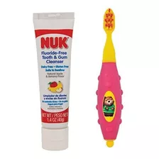 Nuk Grins & Giggles Set De Cepillo De Dientes Y Limpiador