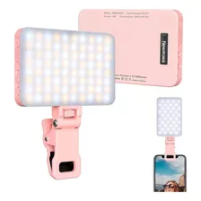 Newmowa Rosa Recargable Selfie Light, Clip Portátil En Luz D