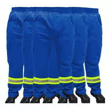 Kit 9 Calças De Uniforme Brim Pesado - Com Faixa Refletiva