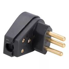 Plug Angular 2p+t 10 A 250v Tramontina Preto