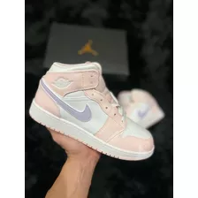 Jordan 1 Mid Pink Wash 24cm Originales Con 12 Msi