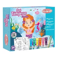 Temperas Set Fantasia Artel 24 Piezas Color Sirena