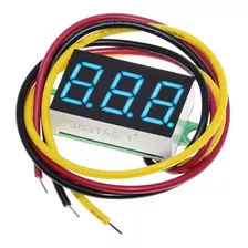 Mini Voltímetro Led Digital 3 Fios 0 - 100v. Blue/red/green