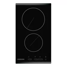 Anafe Eléctrico Samsung 2 Hornallas Cerámica Negra Color Negro
