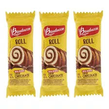 Bolinho Roll Chocolate 3 Unidades Mini Bolo 34g Bauducco