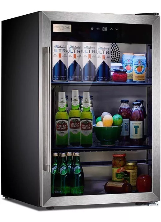 Frigobar Refrigerador Acero Inoxidable 85 Latas 2.4pies 70l 
