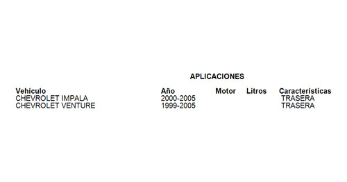 Maza Con Balero Trasera Chevrolet Venture 1999-2005 Gm Parts Foto 4