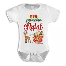 Body Meu Primeiro Natal Menina Ou Menino Roupa Bebê Natalina