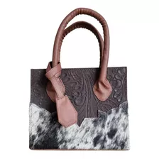 Bolso De Piel Genuina Resistente Hestia Wild West Cincelado