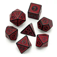 Conjunto Dados Rpg Com Sete Poliedros D&d + Bolsinha Grátis