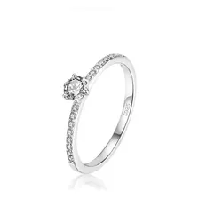 Anillo De Plata 925 Exclusivo Con Zirconia Fina Para Mujer 