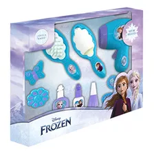 Set Belleza Frozen Disney 10 Pzs Cepillo Secadora Del Tomate