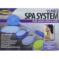 Set Cepillo Cuerpo Spa 15 Piezas Cabezal Intercambiable