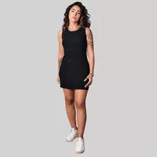 Vestido Feminino Canelado Tubinho Curto Colado Malha Premium