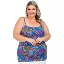 Kit 3 Regatas Plus Size De Alcinha - Estampada - Atacado