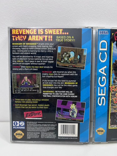 Revengers Of Vengeance Sega Cd Jogo 100% Original Completo, foto 3