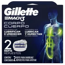 Carga Aparelho Barbear Gillette Mach3 Corpo 2 Unidades