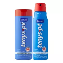 Kit Tenys Pé Desodorante Baruel Jato Seco 150ml E Talco 100g