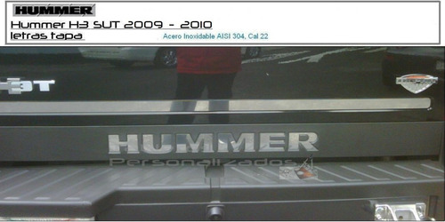 Letras Logotipo Hummer H3sut 2006 2010 Batea  Ac. Inoxidable Foto 8