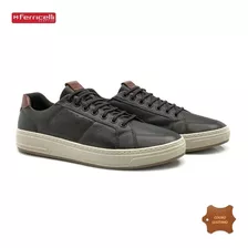 Sapatenis De Couro Masculino Ferricelli Rover - Preto