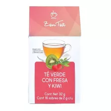 Té Verde Con Fresa Y Kiwi 16 Sobres De 2g C/u Zen Tea