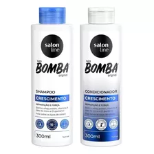  Shampoo+condicionador Salon Line Sos Bomba Crescimento 300ml