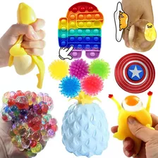 12 Peças De Brinquedos Anti-ansiedade Pop It Bubble Push Fid