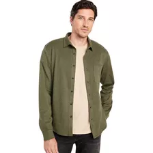 Camisa Hombre Old Navy Manga Larga Verde