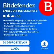 Bitdefender Small Office Security | 10 Dispositivos | 1 Año 