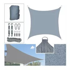 Tela Sombreamento Solar Shade 6x4m Cinza C/ Kit Instalação