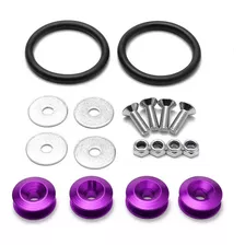 Sujetador Paragolpes Universal Auto Aluminio Jdm Violeta