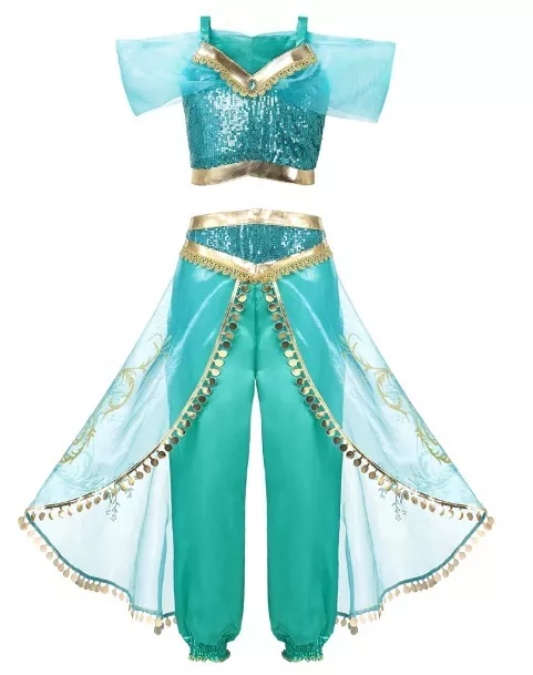 Vestido Fantasia Princesa Alladim Aladim Jasmine