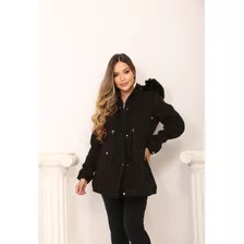 Jaqueta Parka Feminina Lã Batida Forrada Quentinha Inverno