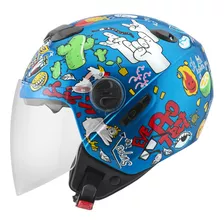 Capacete Aberto Pro Tork New Atomic Universe Brilhante