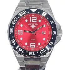 Reloj Submariner Swiss Combat Black&red 300m 100% Swiss Made