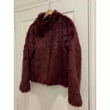 Saco Chaqueta Simil Piel Bordo De Mujer Talle L Forever21