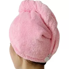 Touca De Banho Felpuda 100% Algodão Turbante Atlântica Rosé