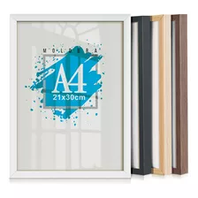 Moldura Quadro A4 21x30 C/ Vidro Poster Caixa Alta Kit C/ 3