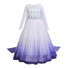 Vestido Da Elsa Fantasia Frozen 2 Princesa Infantil M6