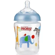 Mamadeira Nuby Bico Largo Normal 270 Ml Azul Nb68076