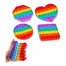 Pop-it Fidget Toy Empurre Bolha Autismo Anti-stress Colorido Cor Quadrado Colorido