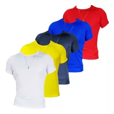 Kit 5 Camiseta Masculina Dry Fit Cross Academia Treino Fit