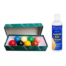 Jogo De Bolas De Bilhar Aramith 54mm 8 Bolas + Ball Cleaner