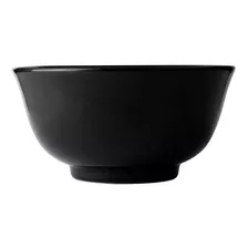 Tigela Bowl Para Sopa Porcelana Oriental Preta 240 Ml