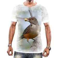 Camiseta Camisa Pássaros Sabiá Laranjeira Natureza Alta 2