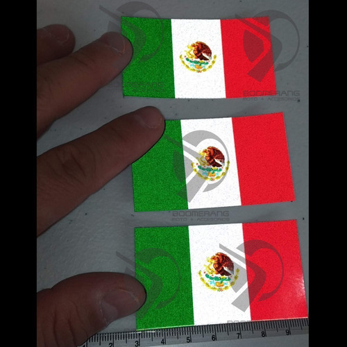 Calcomanas Reflejantes Bandera De Mxico Para Casco Moto Foto 3