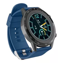 Smart Watch-400 Steren Bluetooth Multitouch Altavoz Microfon Color De La Correa Azul Color Del Bisel Negro Color De La Caja Blanco