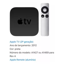 Apple Tv 3ª Geração A1469 Seminovo Em Perfeito Estado