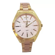Relógio Feminino Dourado Com Rosê Technos 